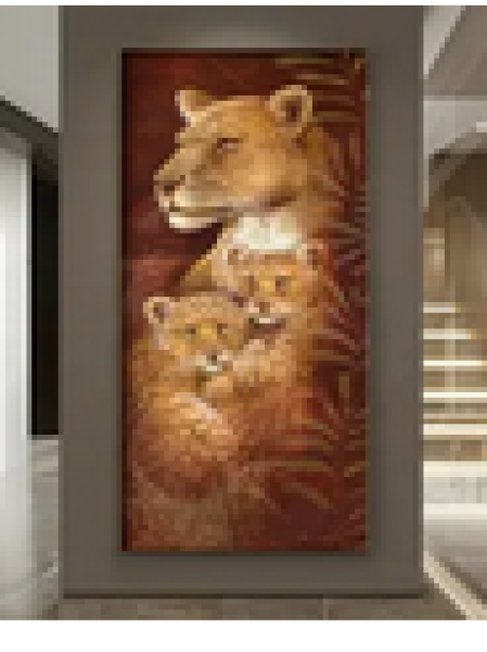 Diamond Painting Löwenmutter mit ihren Babys